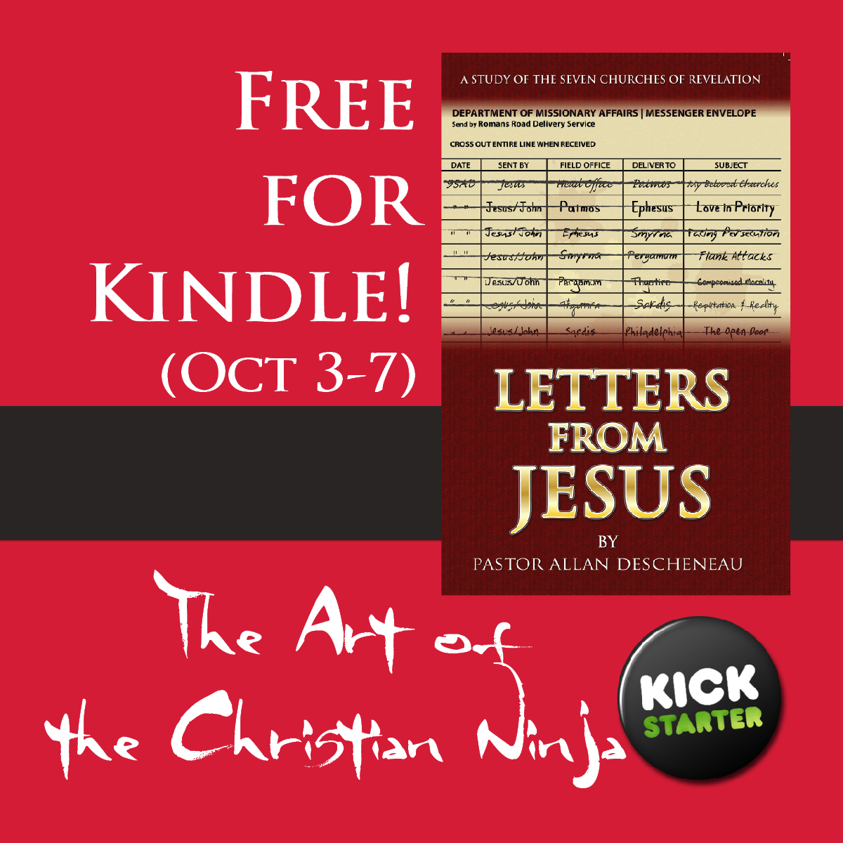 Get “Letters From Jesus” E-Book FREE! (Kickstarter Promotion!)